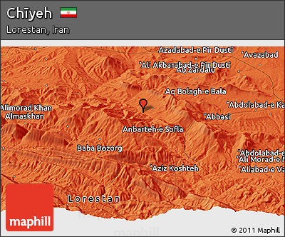 Political Panoramic Map of Chīyeh