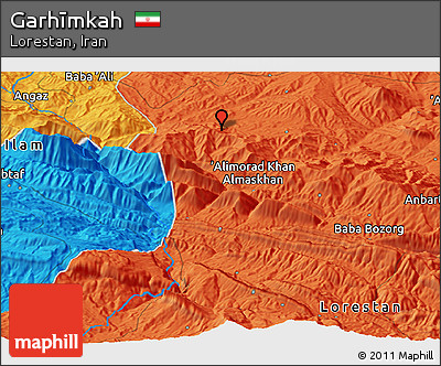 Political Panoramic Map of Garhīmkah