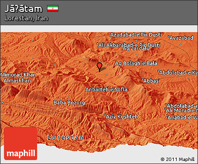 Political Panoramic Map of Jāḩātam