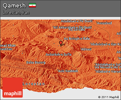Political Panoramic Map of Qamesh