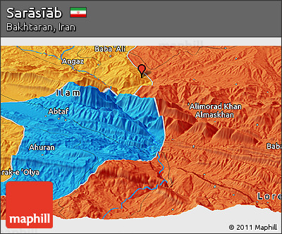 Political Panoramic Map of Sarāsīāb