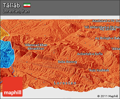 Political Panoramic Map of Tālīāb