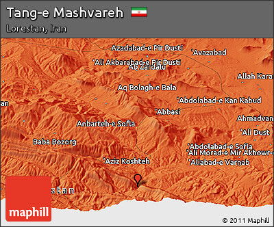Political Panoramic Map of Tang-e Mashvareh