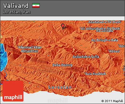 Political Panoramic Map of Valīvand