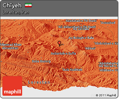 Political Panoramic Map of Chīyeh