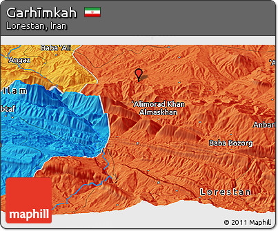 Political Panoramic Map of Garhīmkah