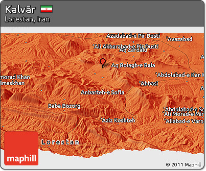 Political Panoramic Map of Kalvār