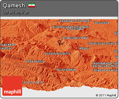 Political Panoramic Map of Qamesh