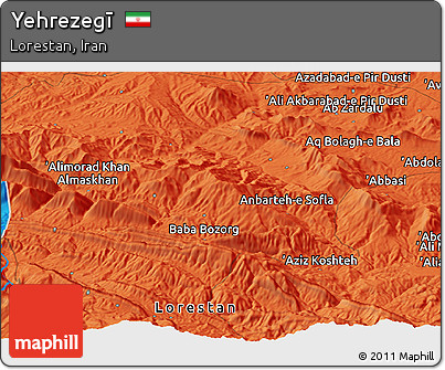 Political Panoramic Map of Yehrezegī