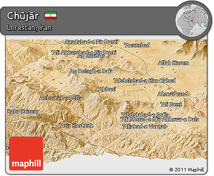 Satellite Panoramic Map of Chūjār