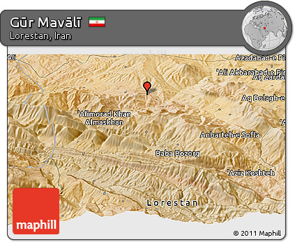 Satellite Panoramic Map of Gūr Mavālī