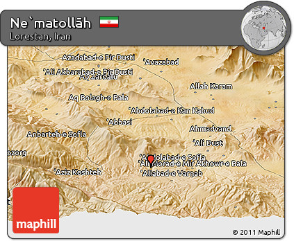 Satellite Panoramic Map of Ne`matollāh
