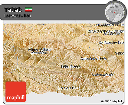 Satellite Panoramic Map of Tālīāb