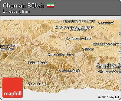 Satellite Panoramic Map of Chaman Būleh