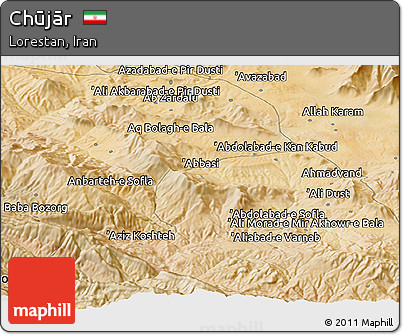 Satellite Panoramic Map of Chūjār