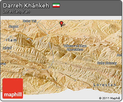 Satellite Panoramic Map of Darreh Khānkeh