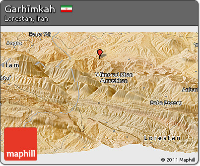 Satellite Panoramic Map of Garhīmkah