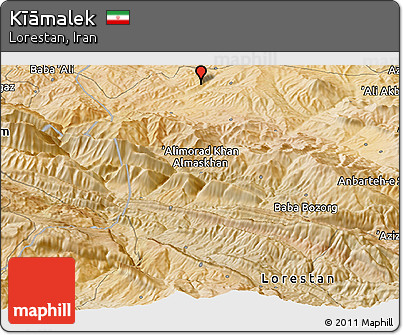 Satellite Panoramic Map of Kīāmalek