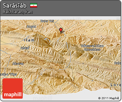 Satellite Panoramic Map of Sarāsīāb