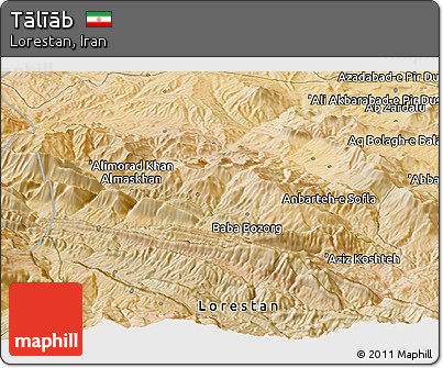Satellite Panoramic Map of Tālīāb