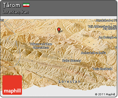 Satellite Panoramic Map of Ţārom