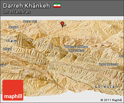 Satellite Panoramic Map of Darreh Khānkeh