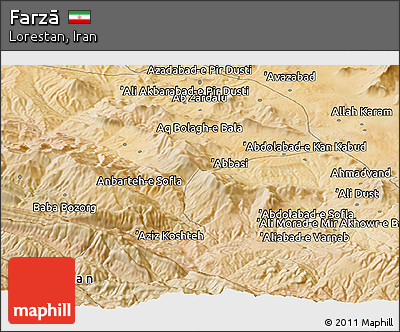 Satellite Panoramic Map of Farzā