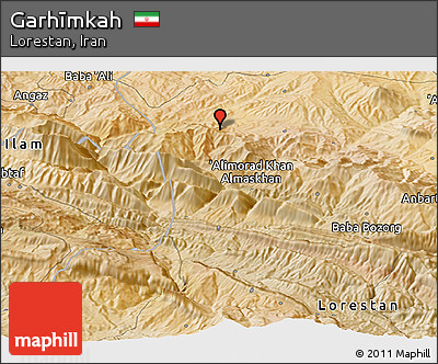 Satellite Panoramic Map of Garhīmkah