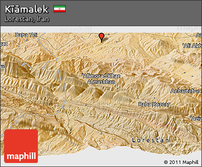 Satellite Panoramic Map of Kīāmalek