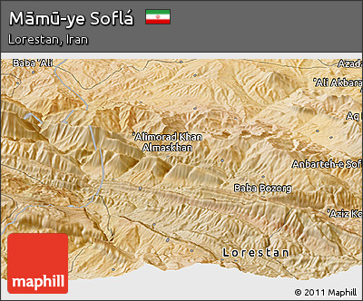 Satellite Panoramic Map of Māmū-ye Soflá