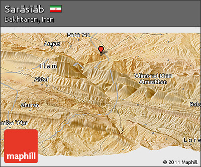 Satellite Panoramic Map of Sarāsīāb