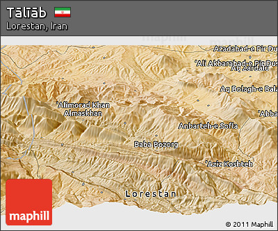 Satellite Panoramic Map of Tālīāb