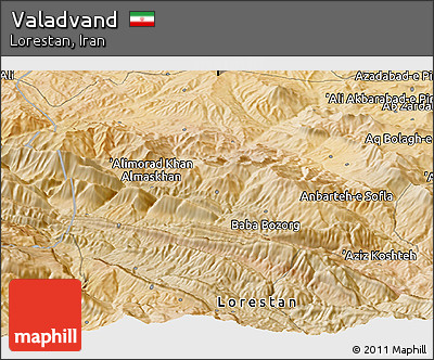 Satellite Panoramic Map of Valadvand