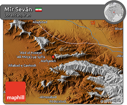 Physical 3D Map of Mīr Sevān