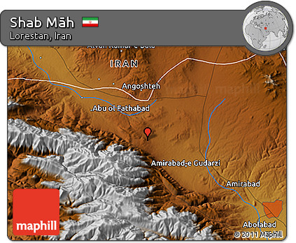 Physical 3D Map of Shab Māh