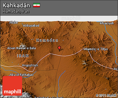 Physical 3D Map of Kahkadān
