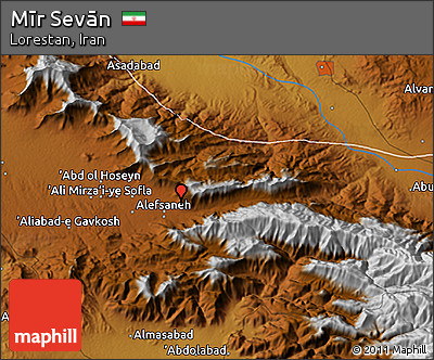 Physical 3D Map of Mīr Sevān