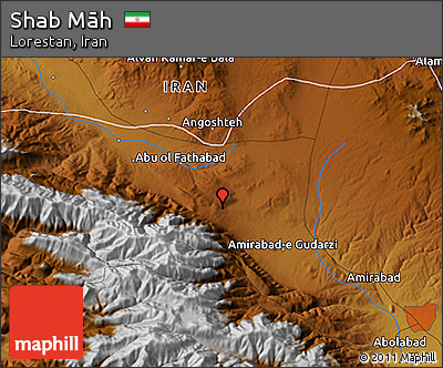 Physical 3D Map of Shab Māh