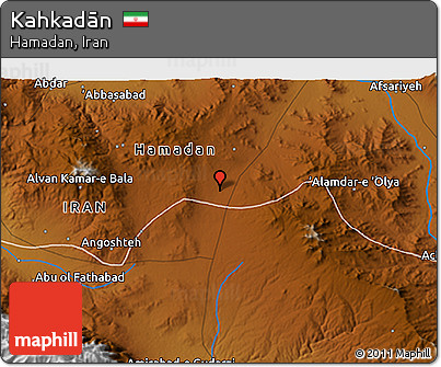 Physical 3D Map of Kahkadān