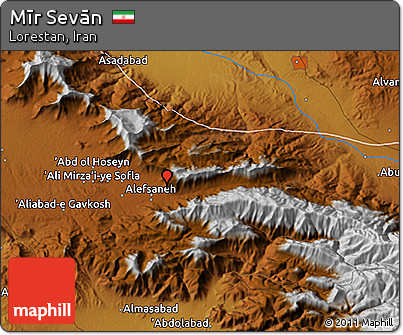 Physical 3D Map of Mīr Sevān