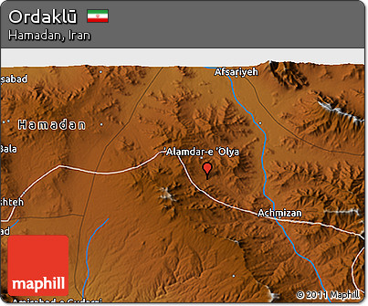 Physical 3D Map of Ordaklū