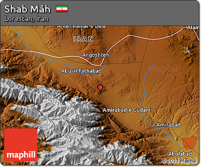 Physical 3D Map of Shab Māh