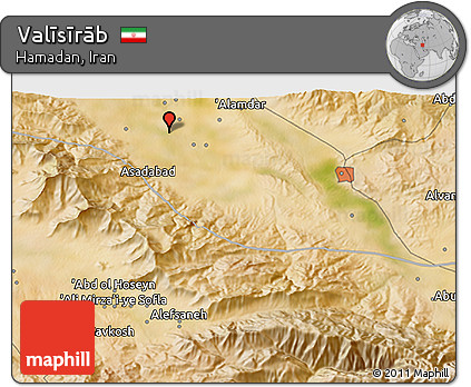 Satellite 3D Map of Valīsīrāb
