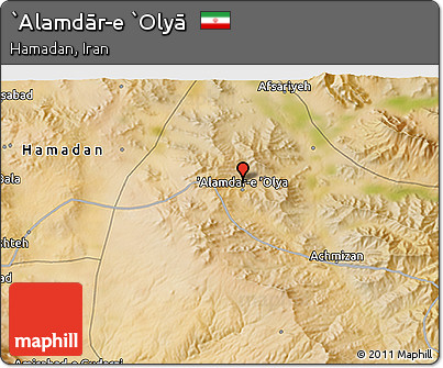 Satellite 3D Map of `Alamdār-e `Olyā
