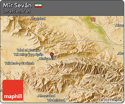 Satellite 3D Map of Mīr Sevān