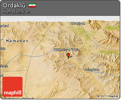 Satellite 3D Map of Ordaklū