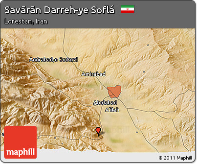 Satellite 3D Map of Savārān Darreh-ye Soflá