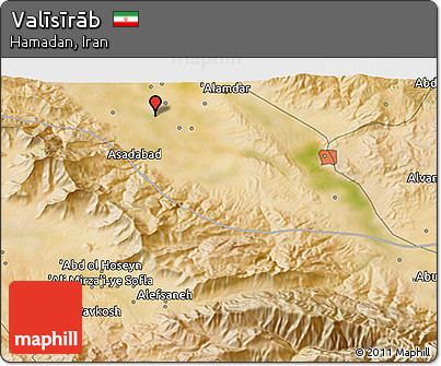 Satellite 3D Map of Valīsīrāb