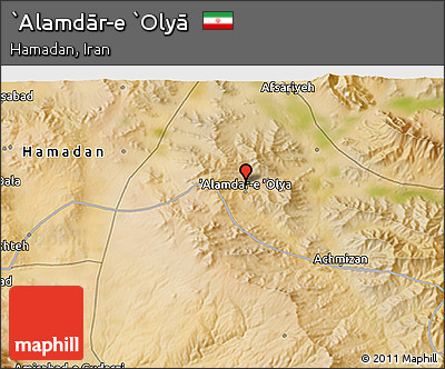 Satellite 3D Map of `Alamdār-e `Olyā