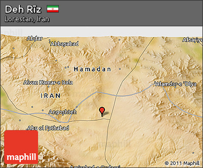 Satellite 3D Map of Deh Rīz